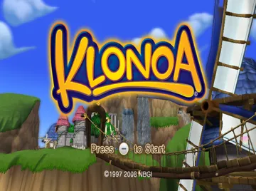 Klonoa screen shot title